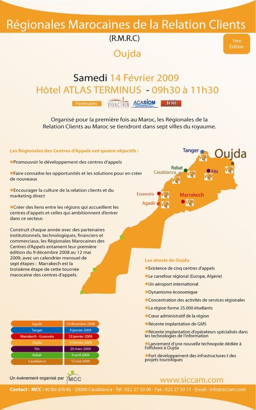 Regionales Marocaines de la relation clients / oujda le 14 fevrier a ATLAS TERMINUS